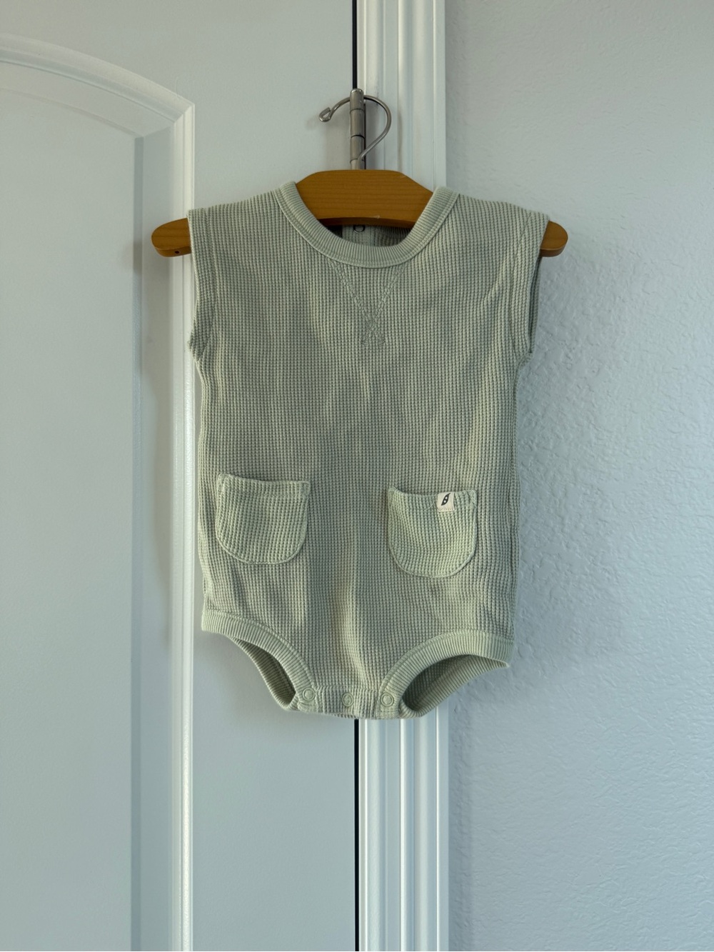 Easy peasy light green 12 month romper